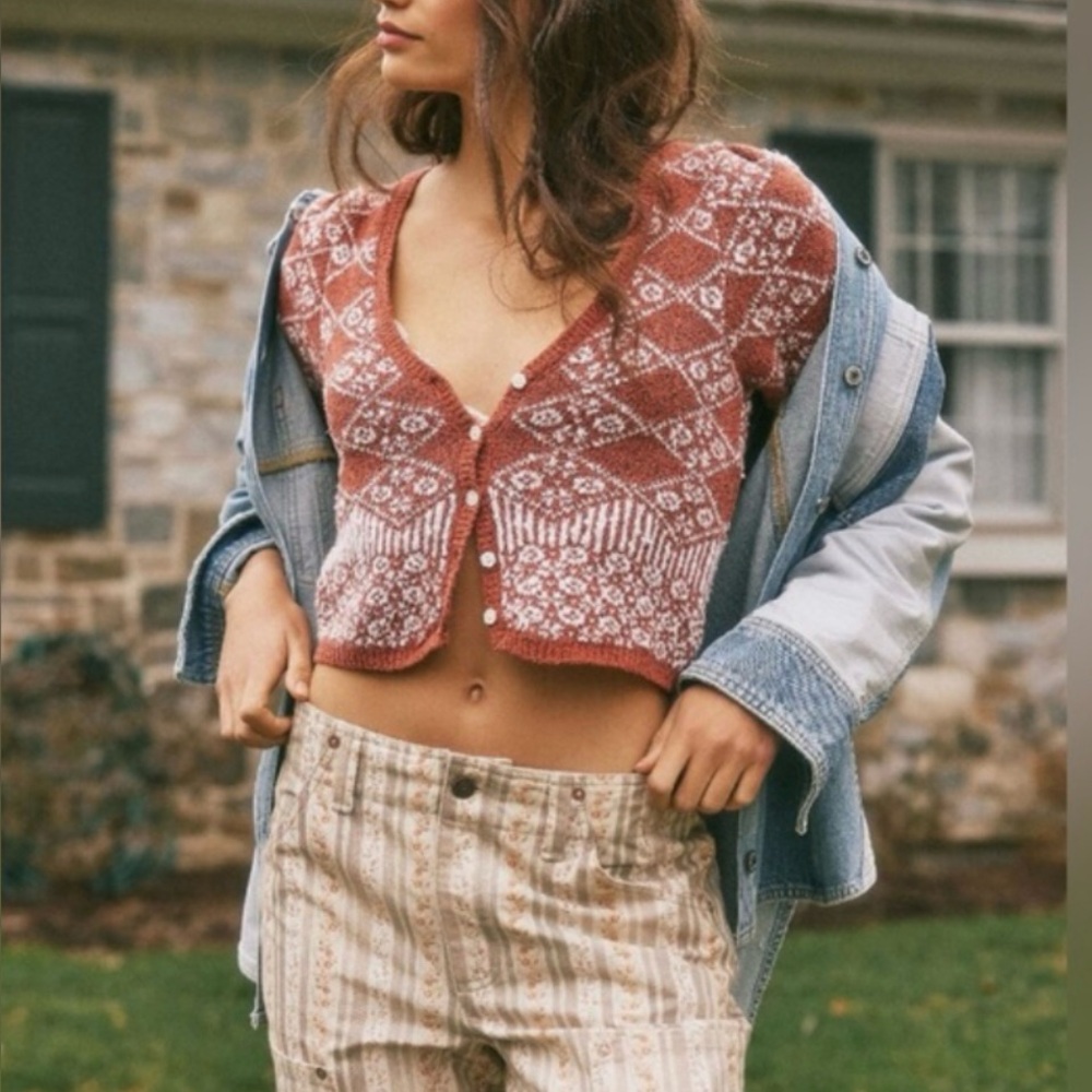 *LAST CHANCE* NWT Free People Geo Floral Cardi Size S